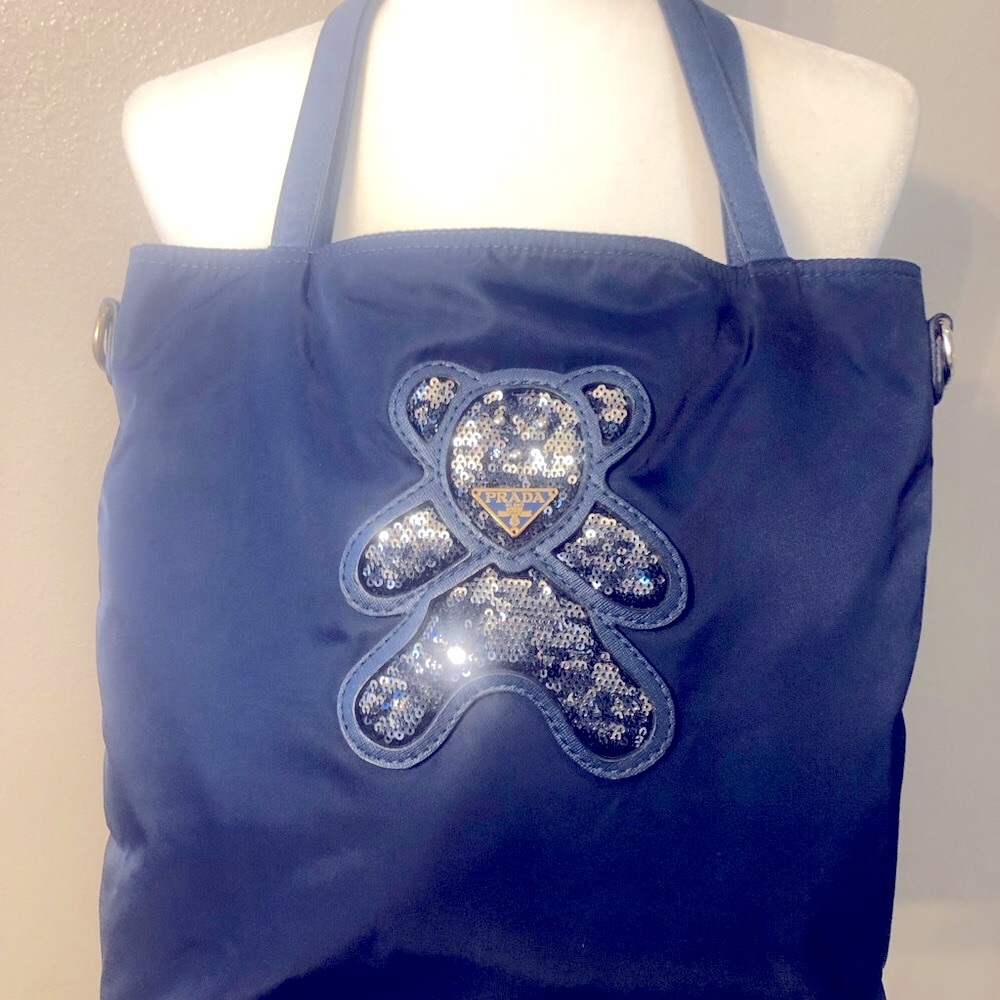 PRADA LIMITED EDITION NYLON BEAR TOTE! AUTHENTIC and ADORABLE!